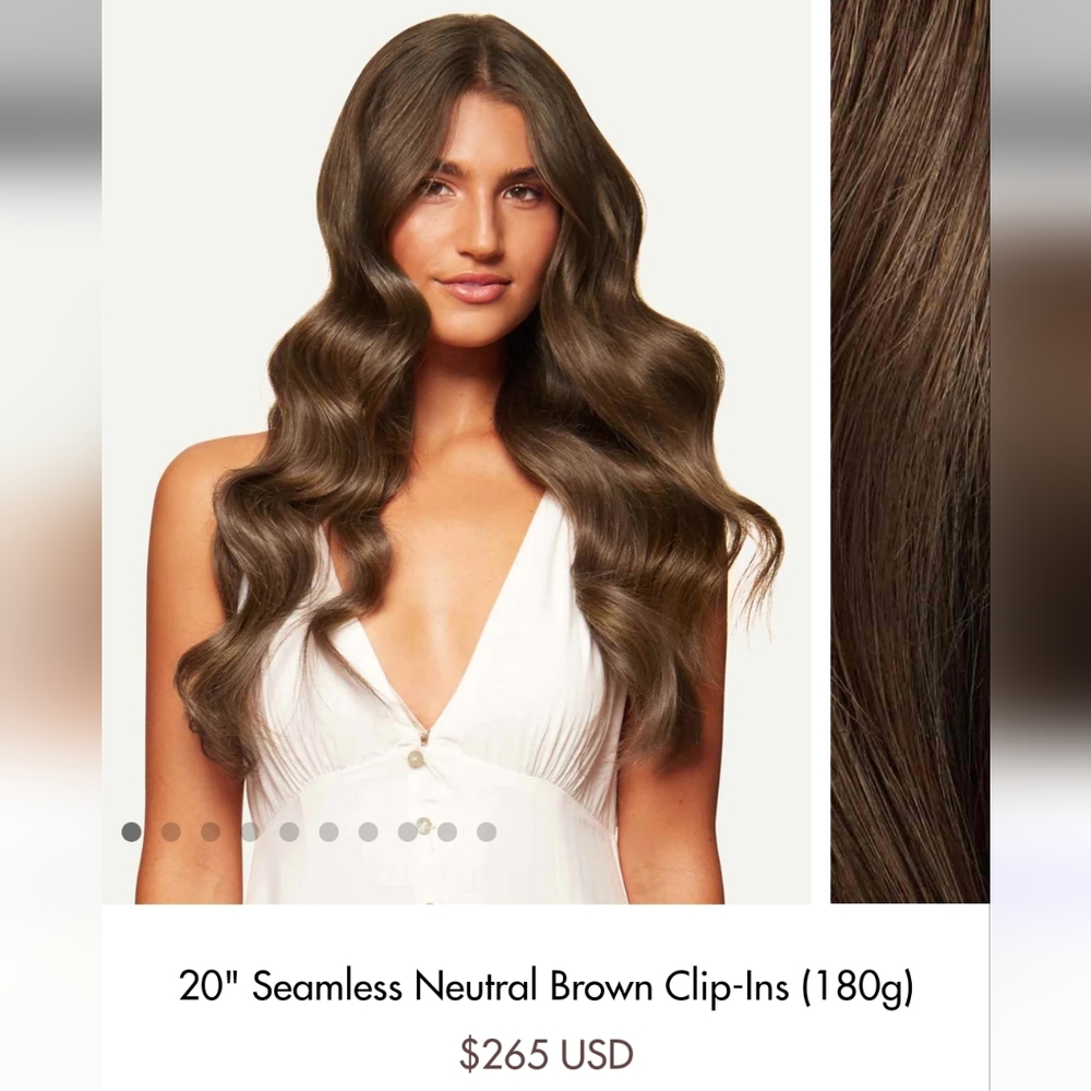 Luxy Seamless 20" Neutral Brown Hair Extensions. Worn once.